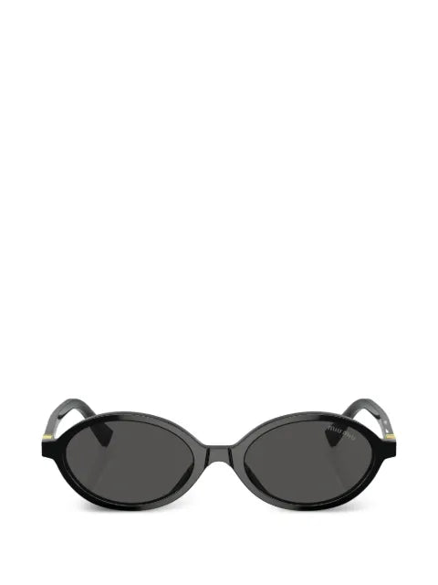 Miu Miu lunettes de soleil ovales à logo