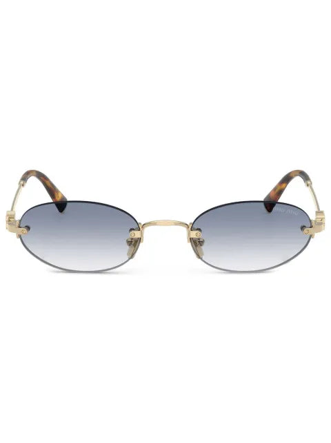 Miu Miu lunettes de soleil à monture ovale