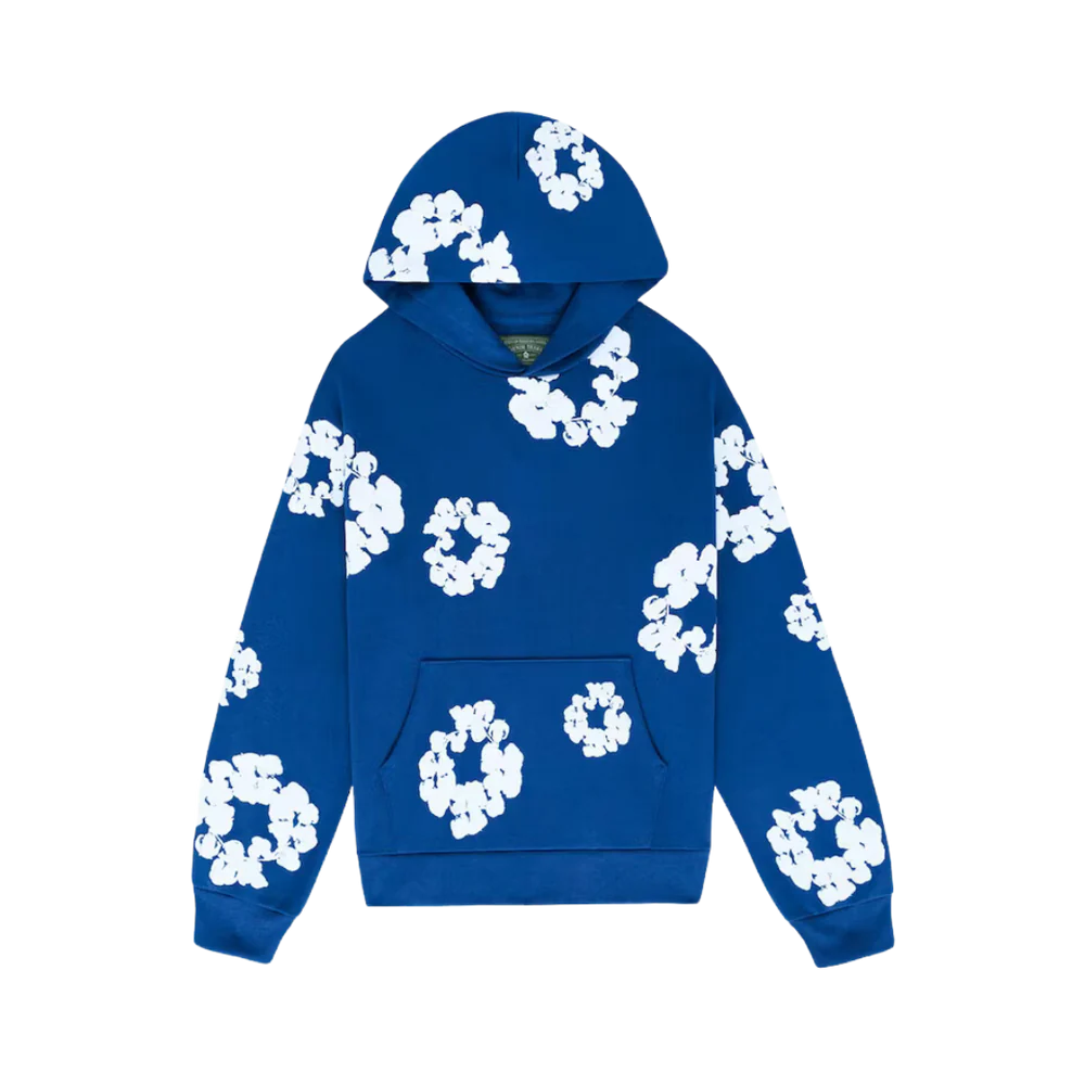 DT THE COTTON WREATH HOODIE ROYAL BLUE
