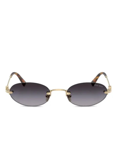 Miu Miu lunettes de soleil à monture ovale