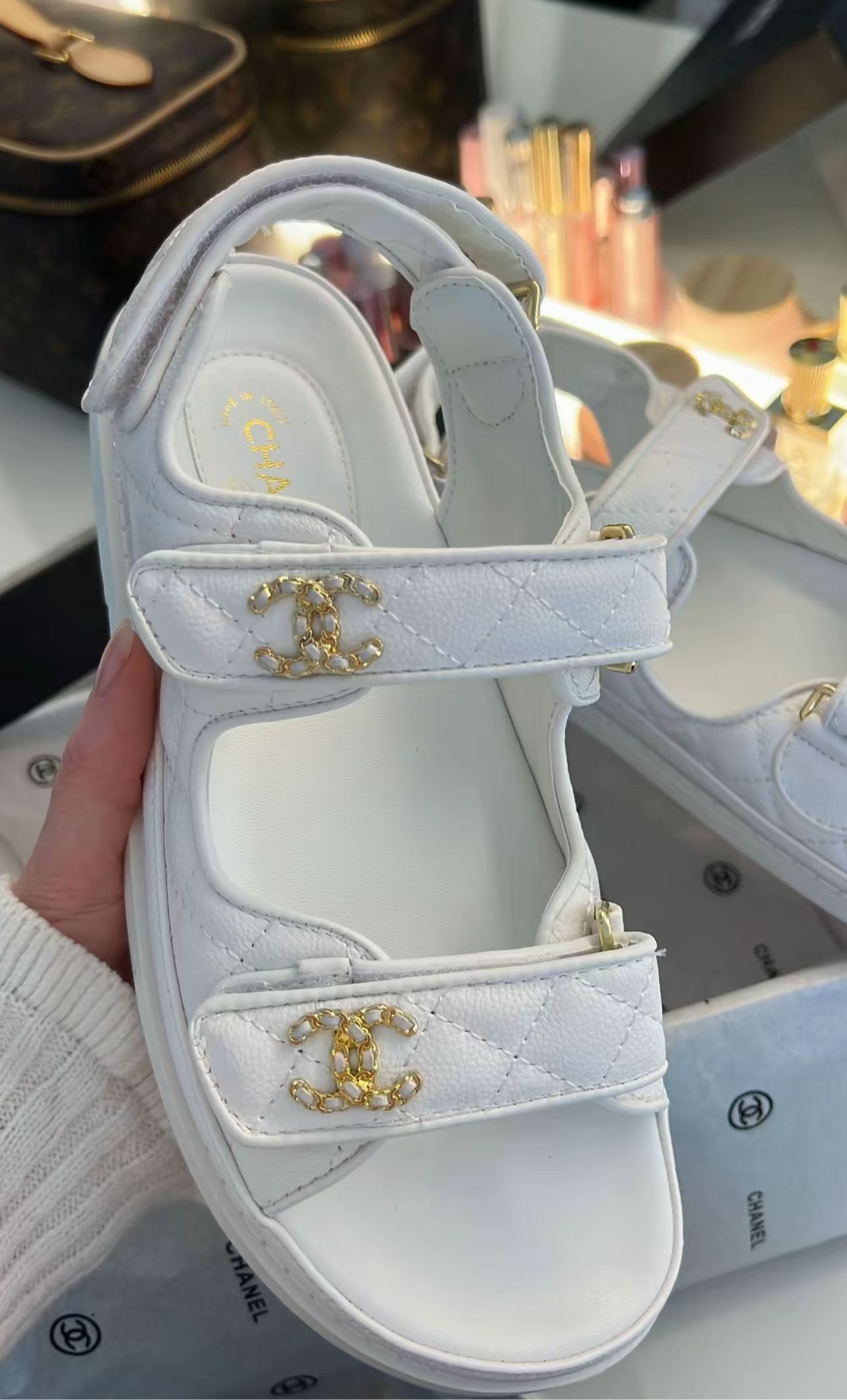 CC sandals white