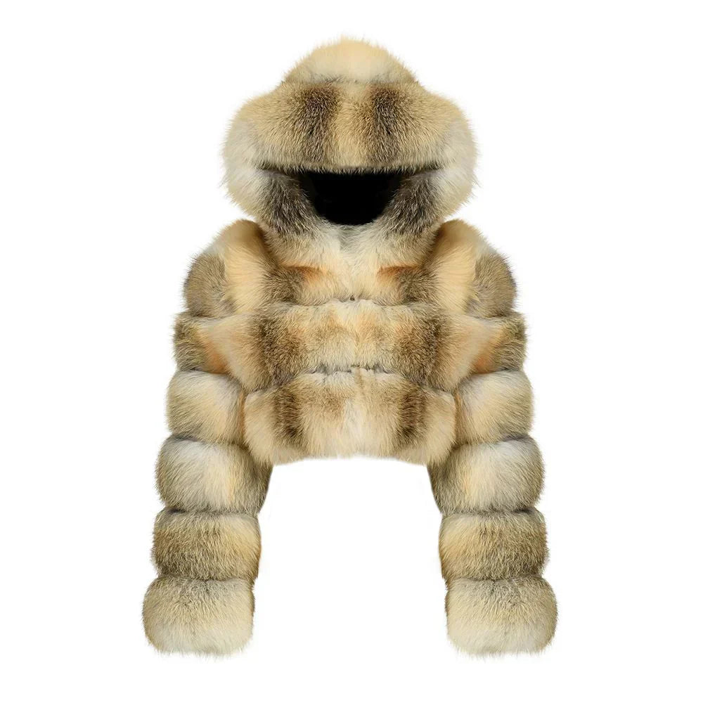 CROPPED HOODED COAT GOLDEN ISLAND