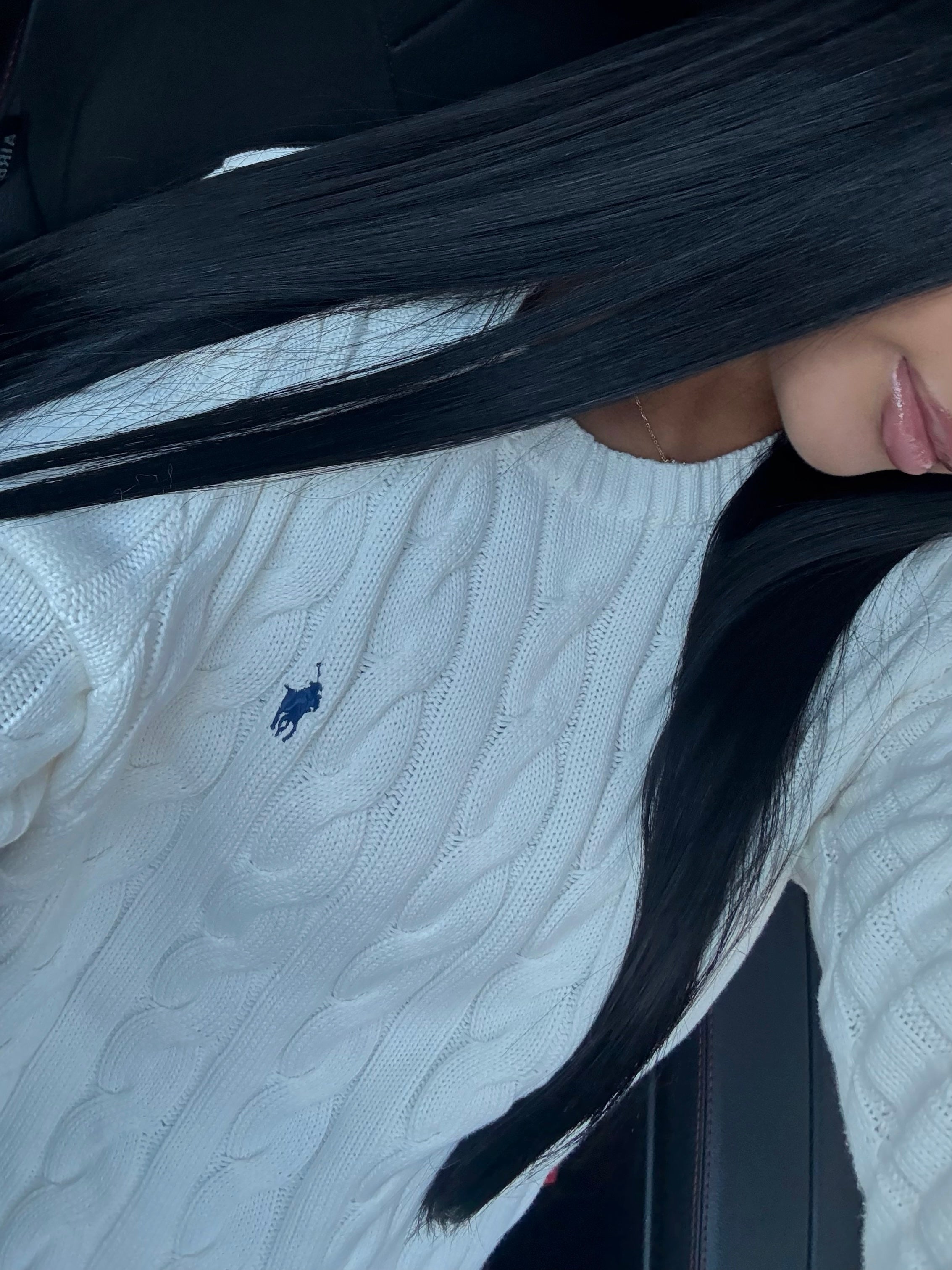 GILET EN COTON MANCHE LONGUE COL ROND BLANC