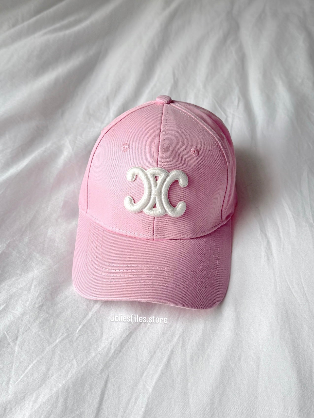 CASQUETTE ROSE ET BLANCHE (C)*