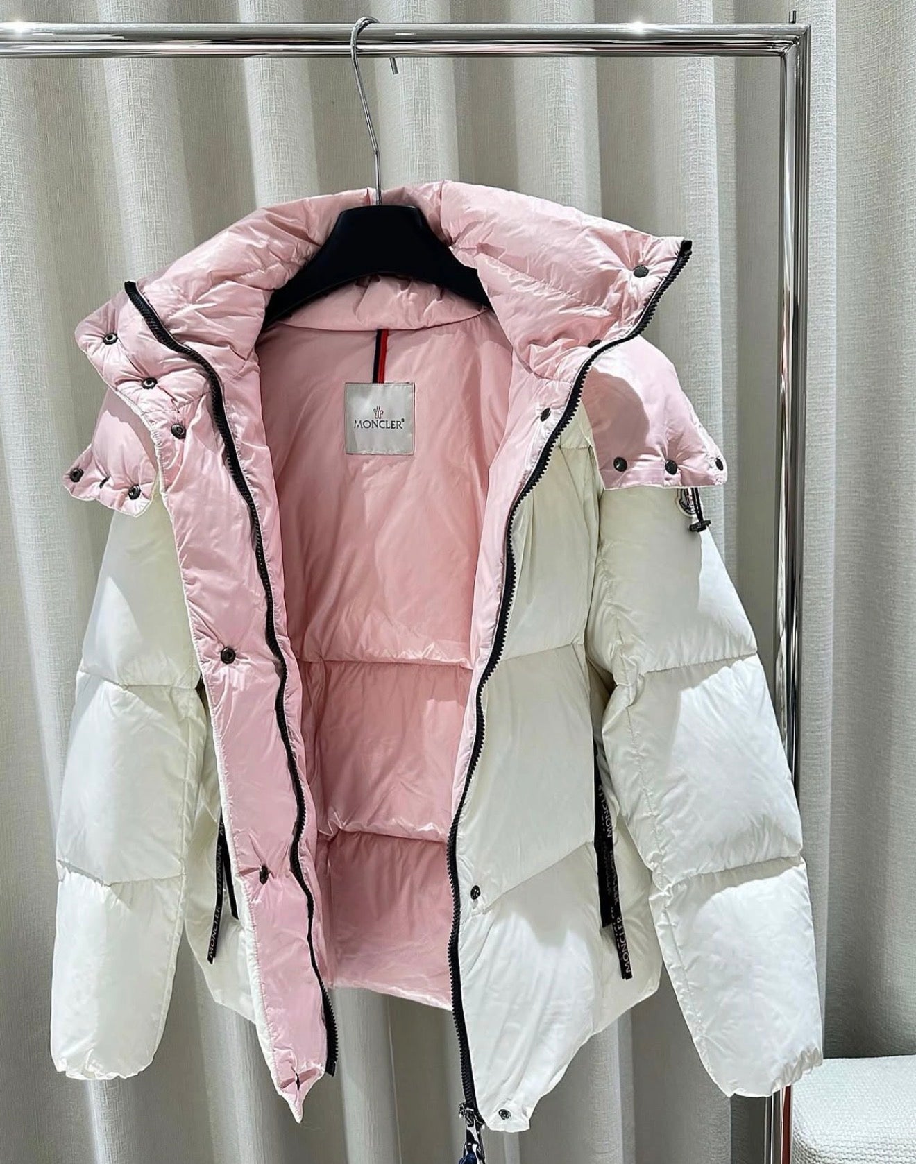 M white pink coat