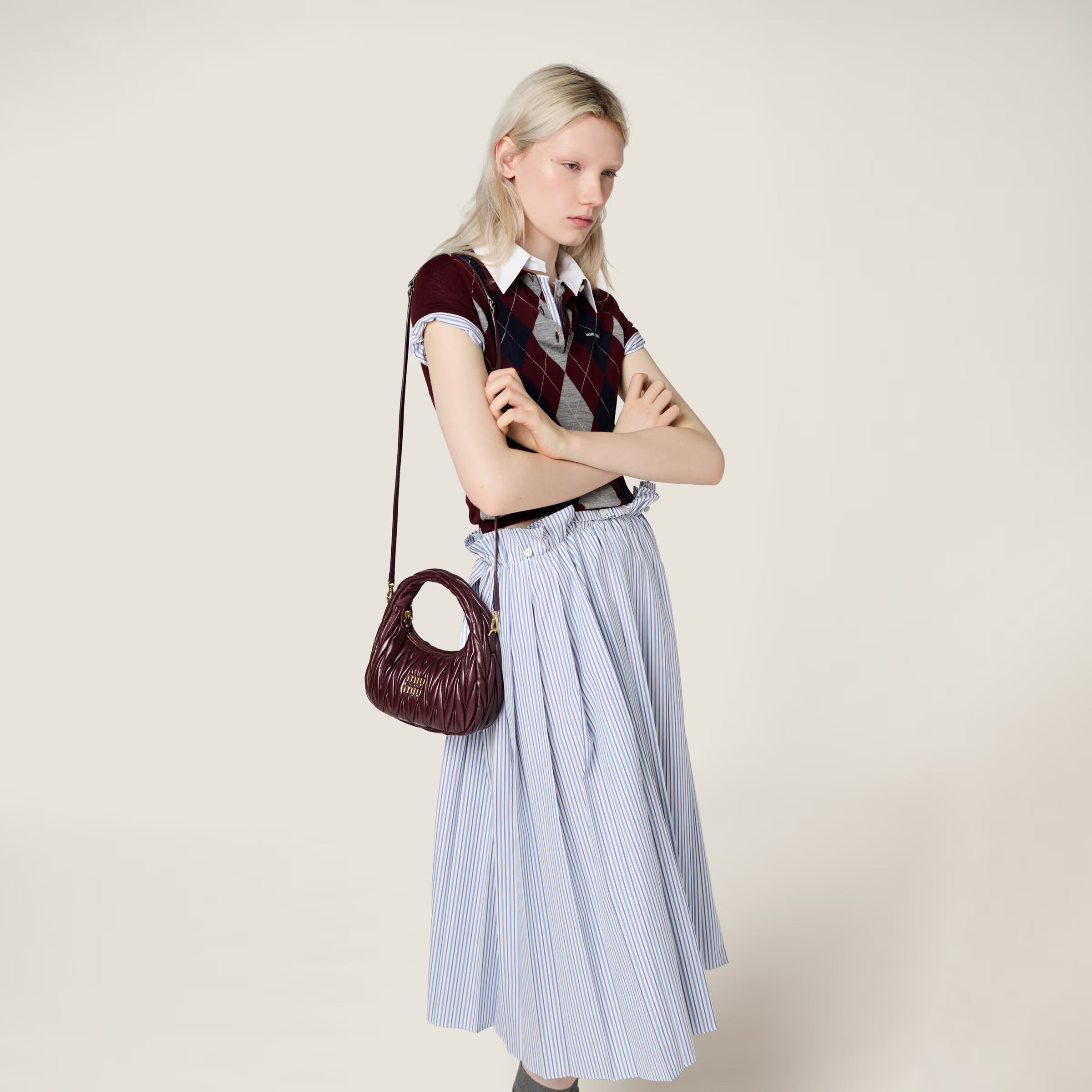 Sac hobo Wander en cuir nappa matelassé