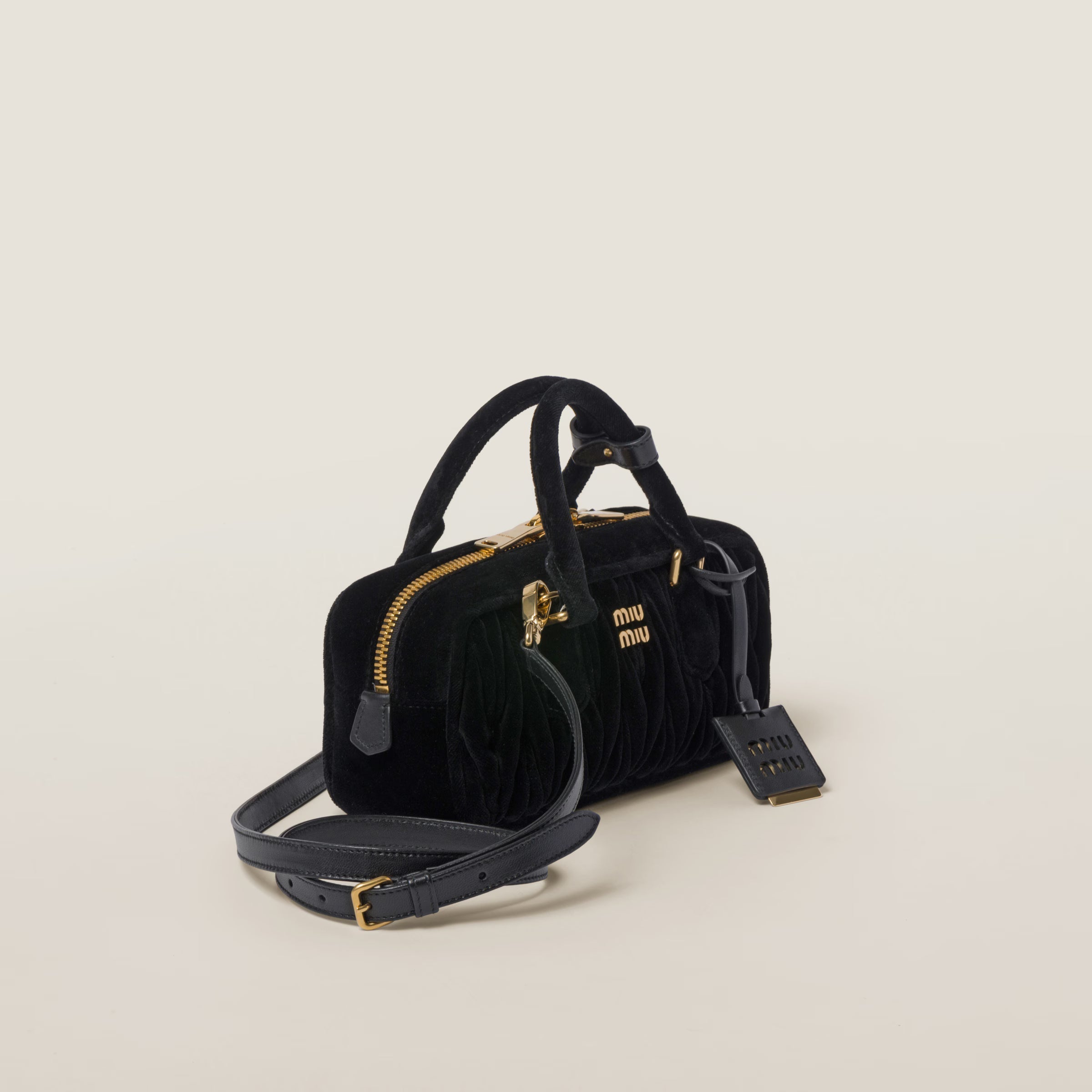 Sac Arcadie en velours matelassé