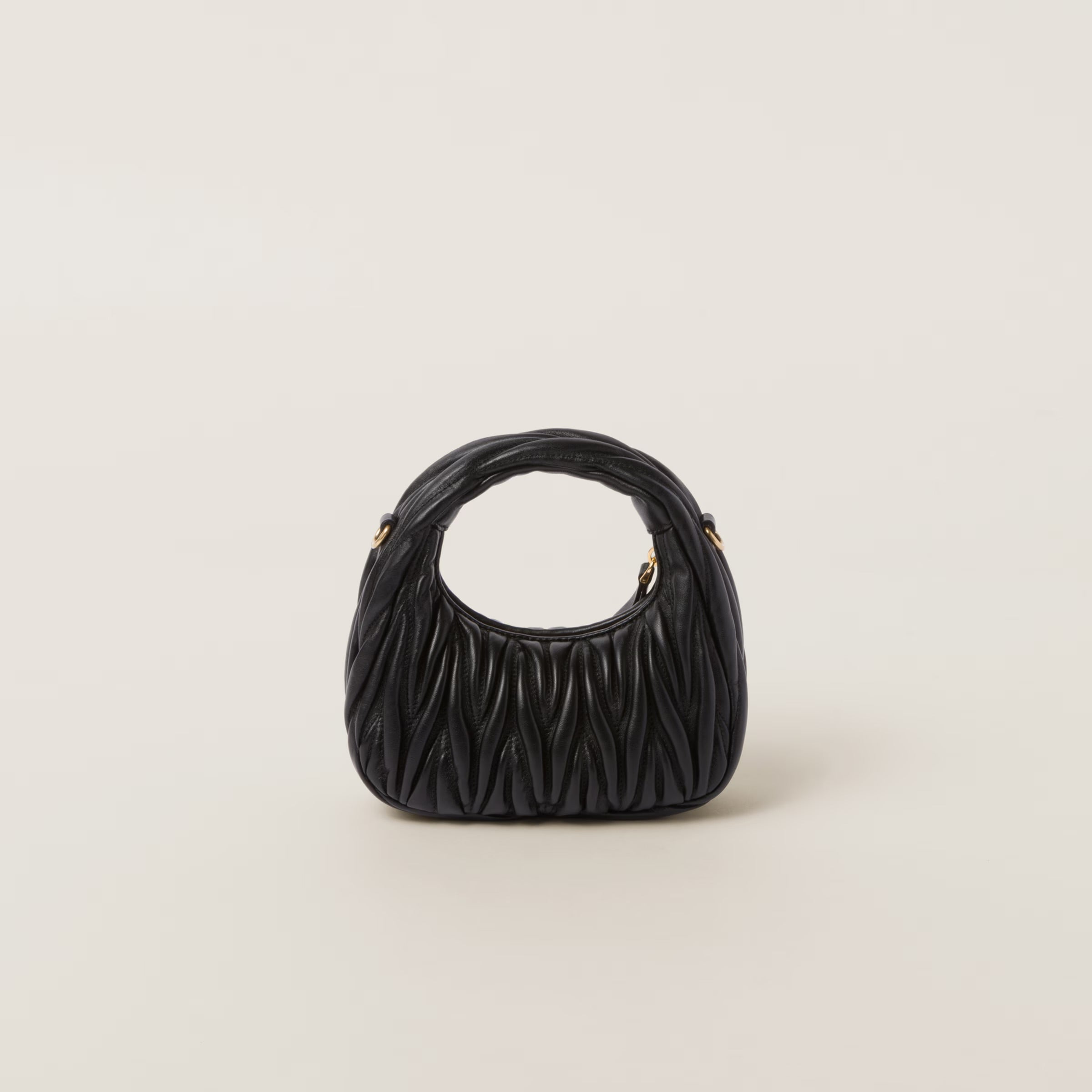 Mini sac hobo Wander en nappa matelassé