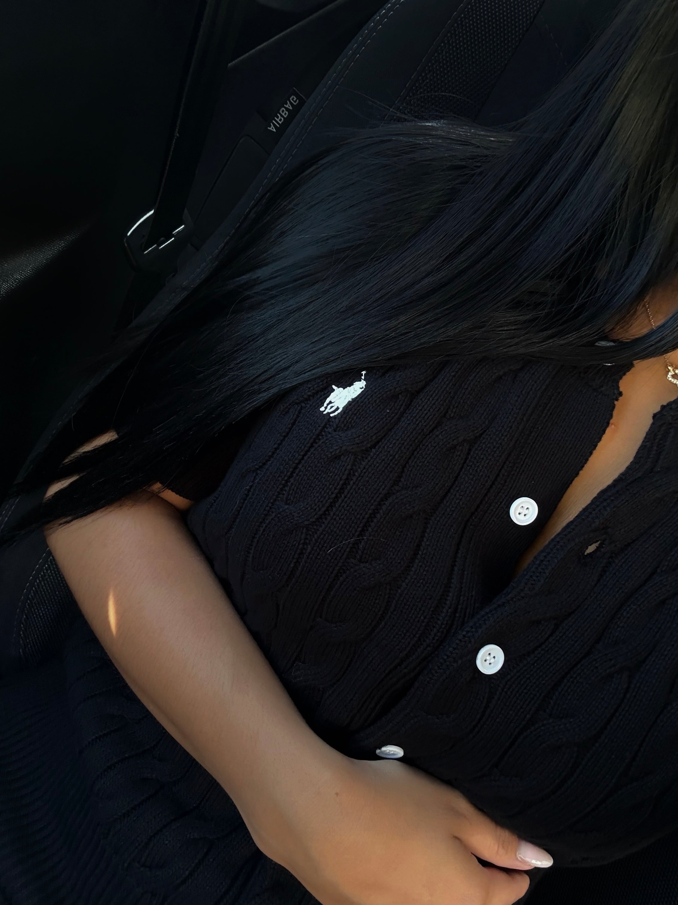 GILET EN COTON TORSADÉ NOIR