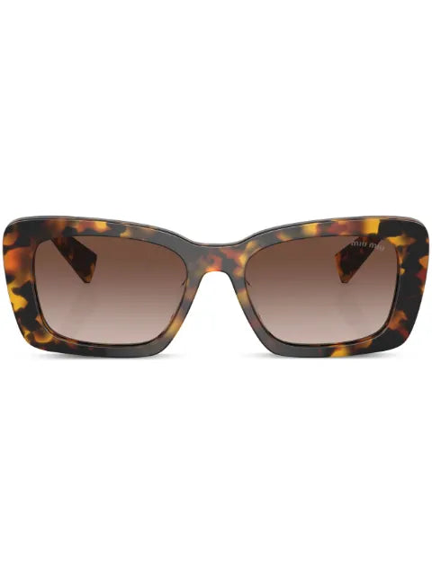 Miu Miu lunettes de soleil carrées à effet écailles de tortue