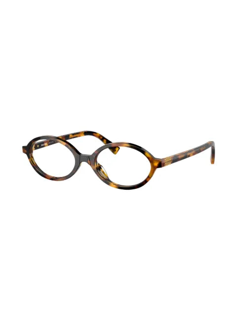 Miu Miu lunettes de soleil ovales à effet écailles de tortue