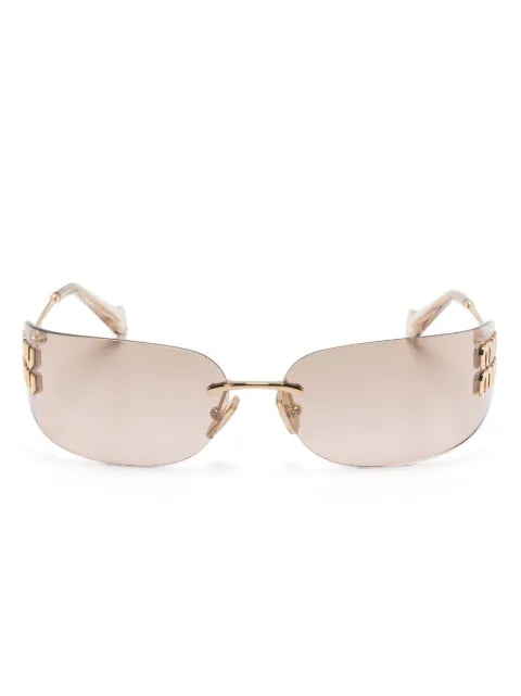 Miu Miu lunettes de soleil à plaque logo