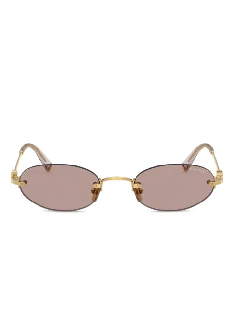 Miu Miu lunettes de soleil à monture ovale