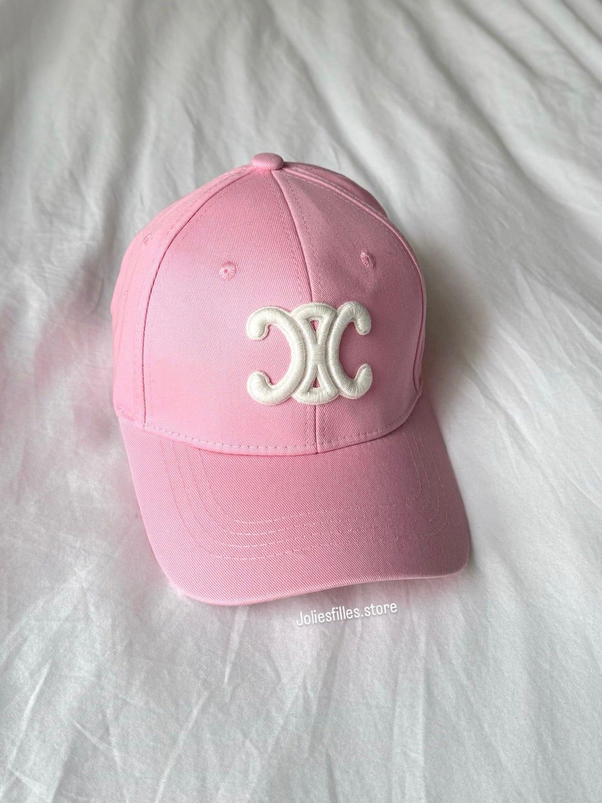 CASQUETTE ROSE ET BLANCHE (C)*