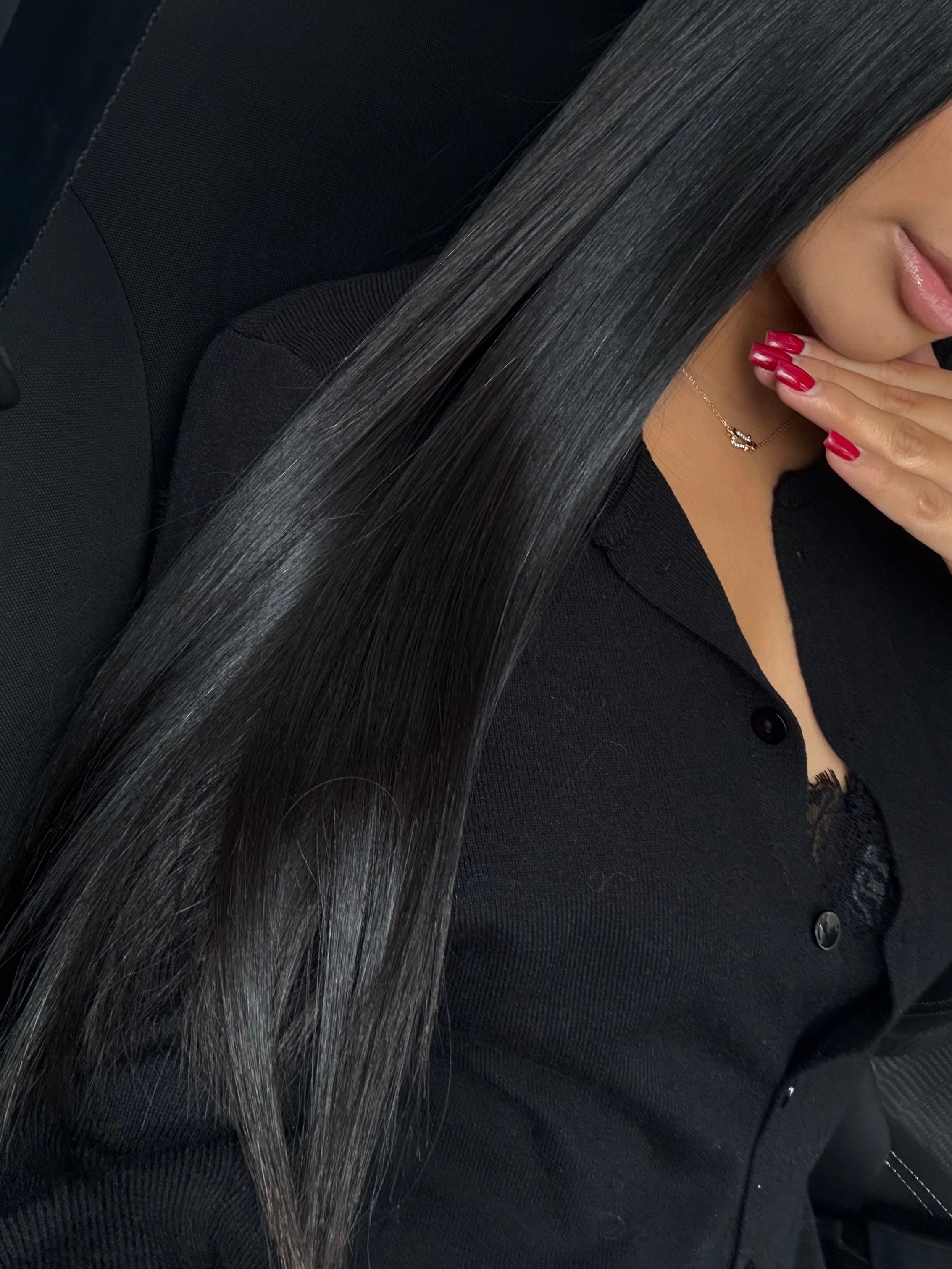 GILET TOP COMBINÉ DENTELLE NOIR*