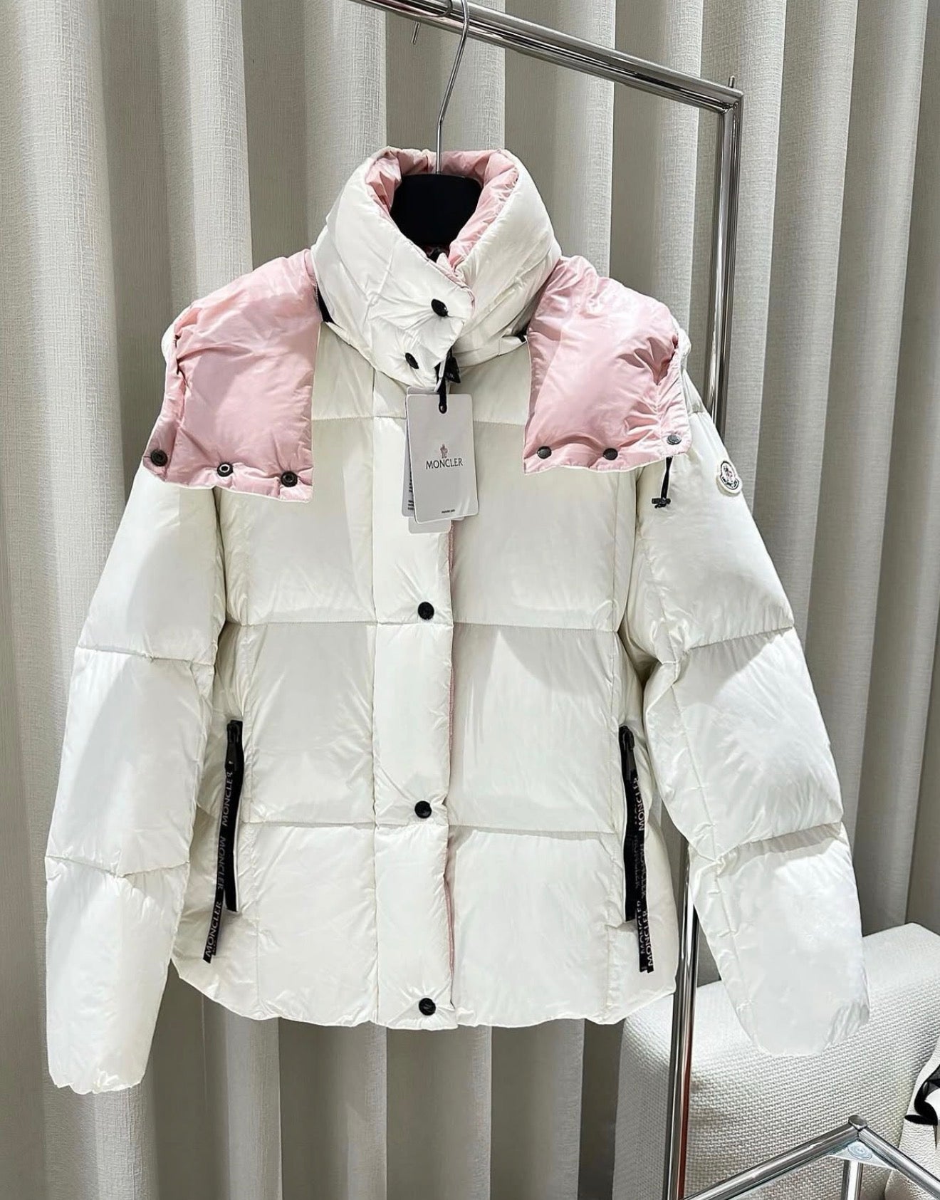 M white pink coat