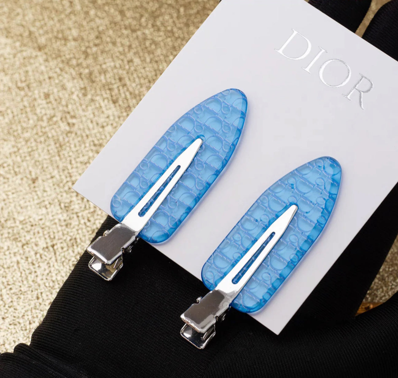 CD BLUE HAIR CLIPS