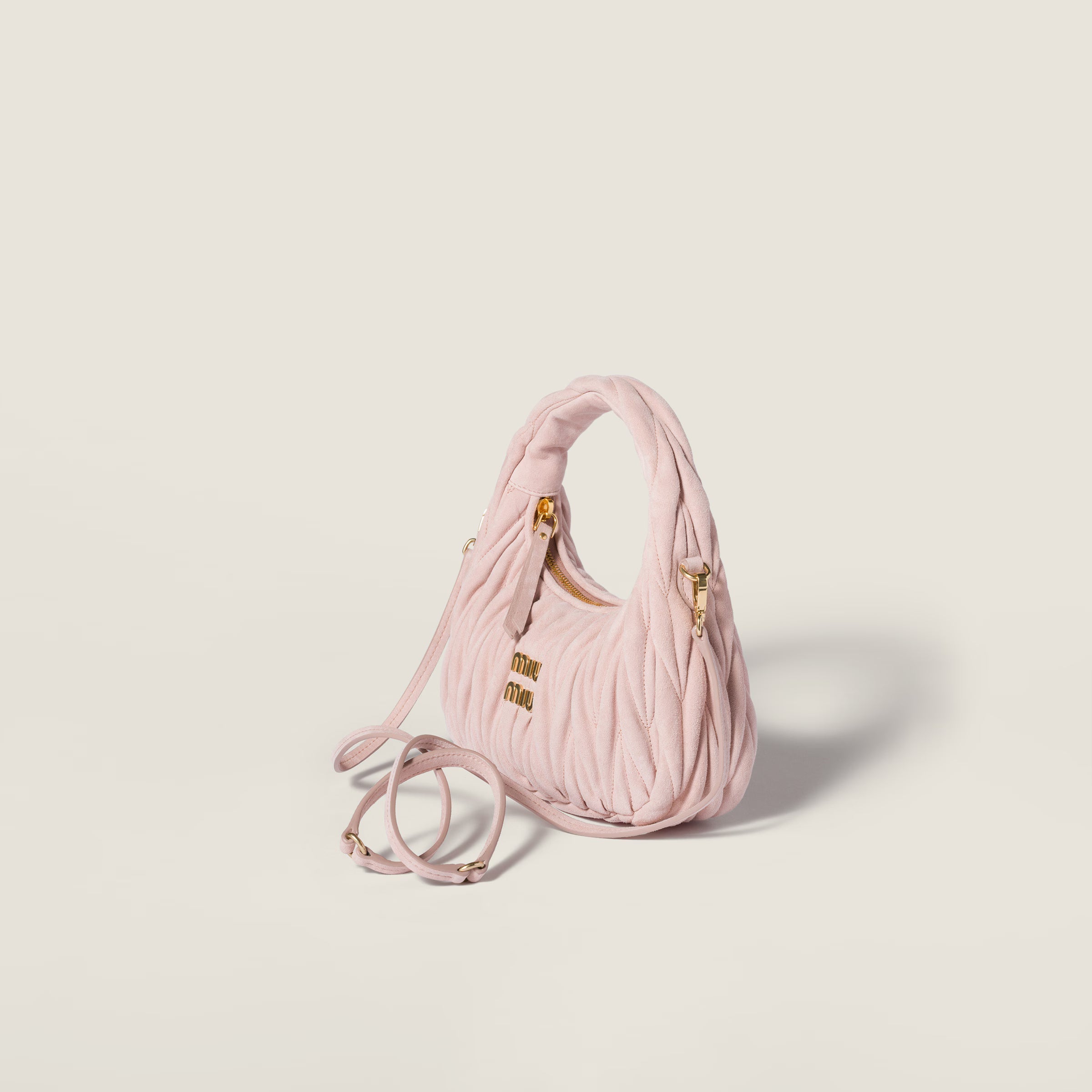 Mini sac Wander en velours matelassé