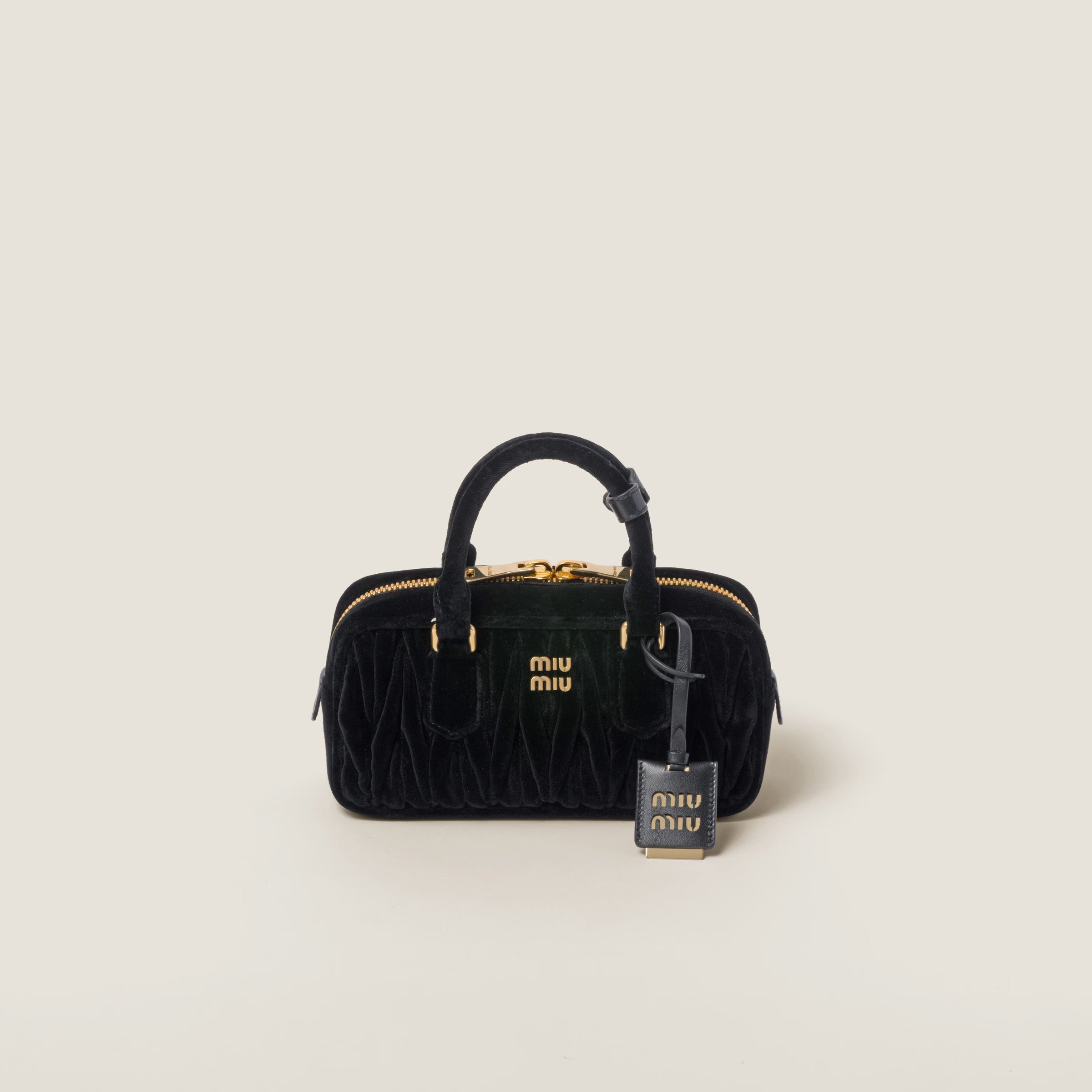 Sac Arcadie en velours matelassé