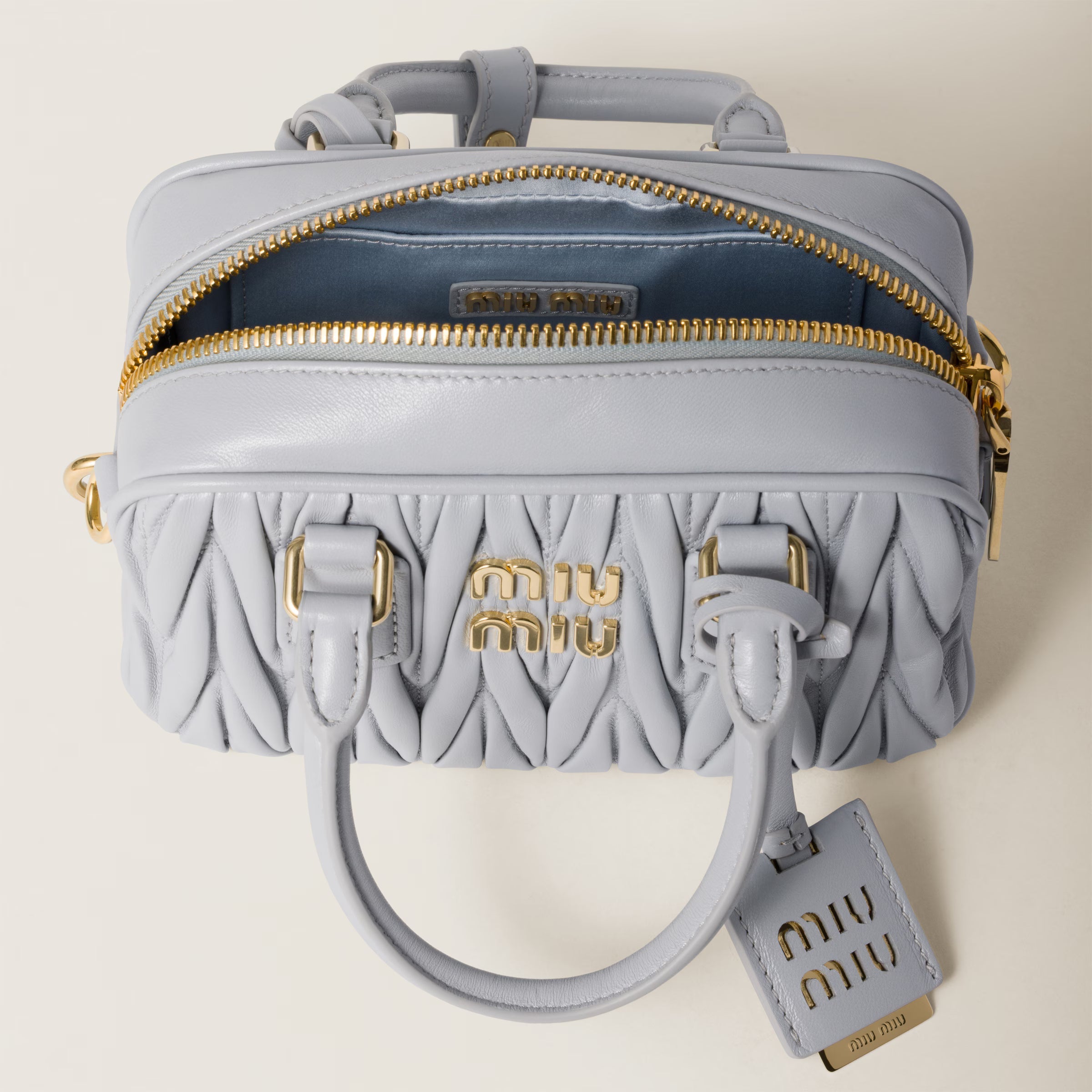 Sac Arcadie en cuir nappa matelassé