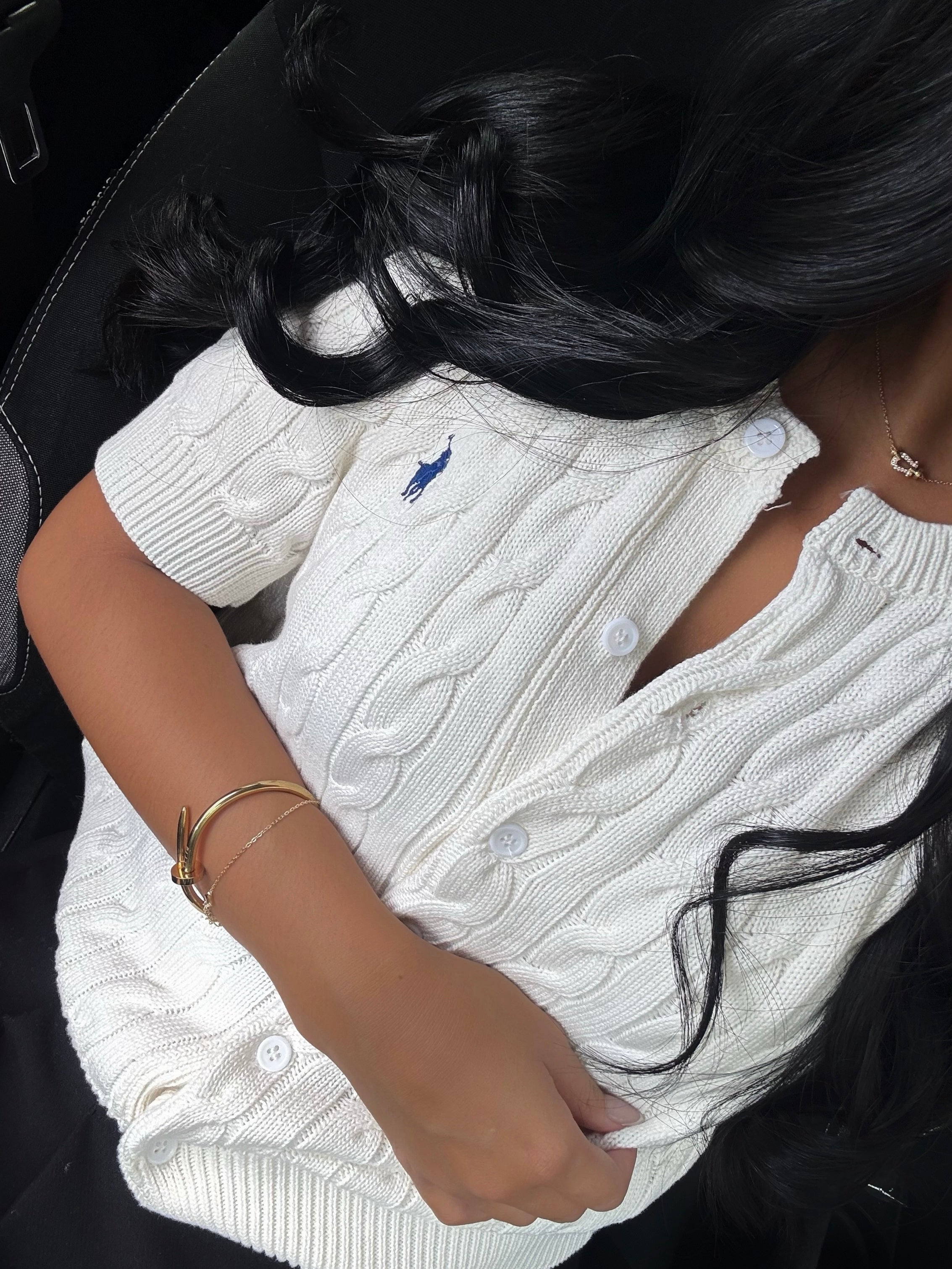 GILET EN COTON TORSADÉ BLANC